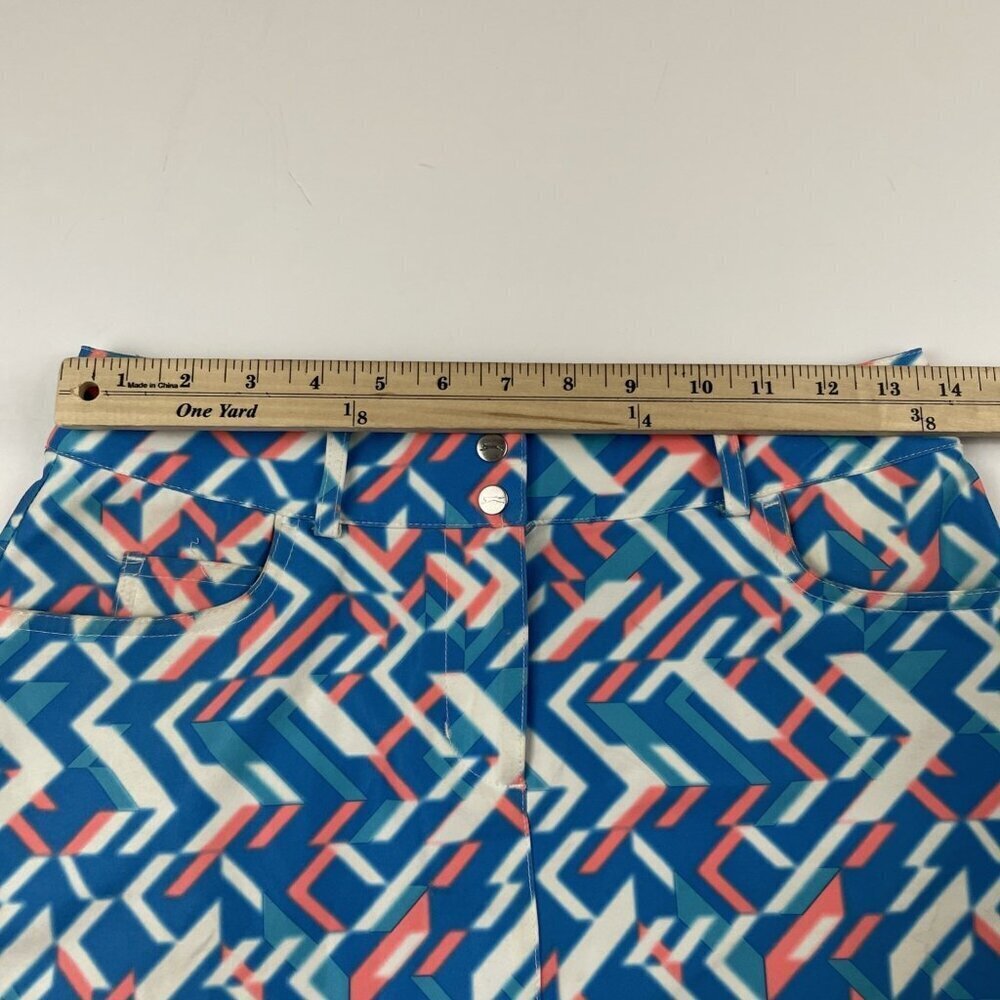 Slazenger Golf Skort Women’s 0 Blue Multicolored Abstract Print 5 Pockets - Picture 5 of 12